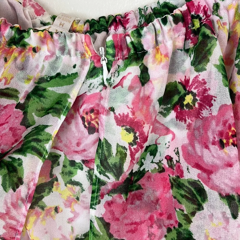 NWT Wayf women’s floral Lira midi Dress. Size Medium - Picture 10 of 12